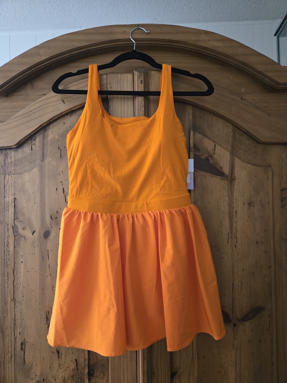 JoyLab Orange Sleeveless Dress with Built-In Shorts
